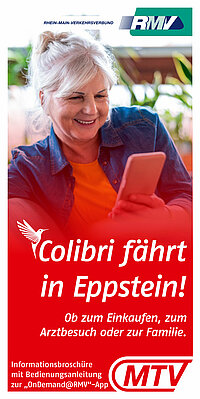 Link zur Broschüre, die Senioren über die Tarife und Betriebszeiten des Colibri-Shuttles unterrichtet